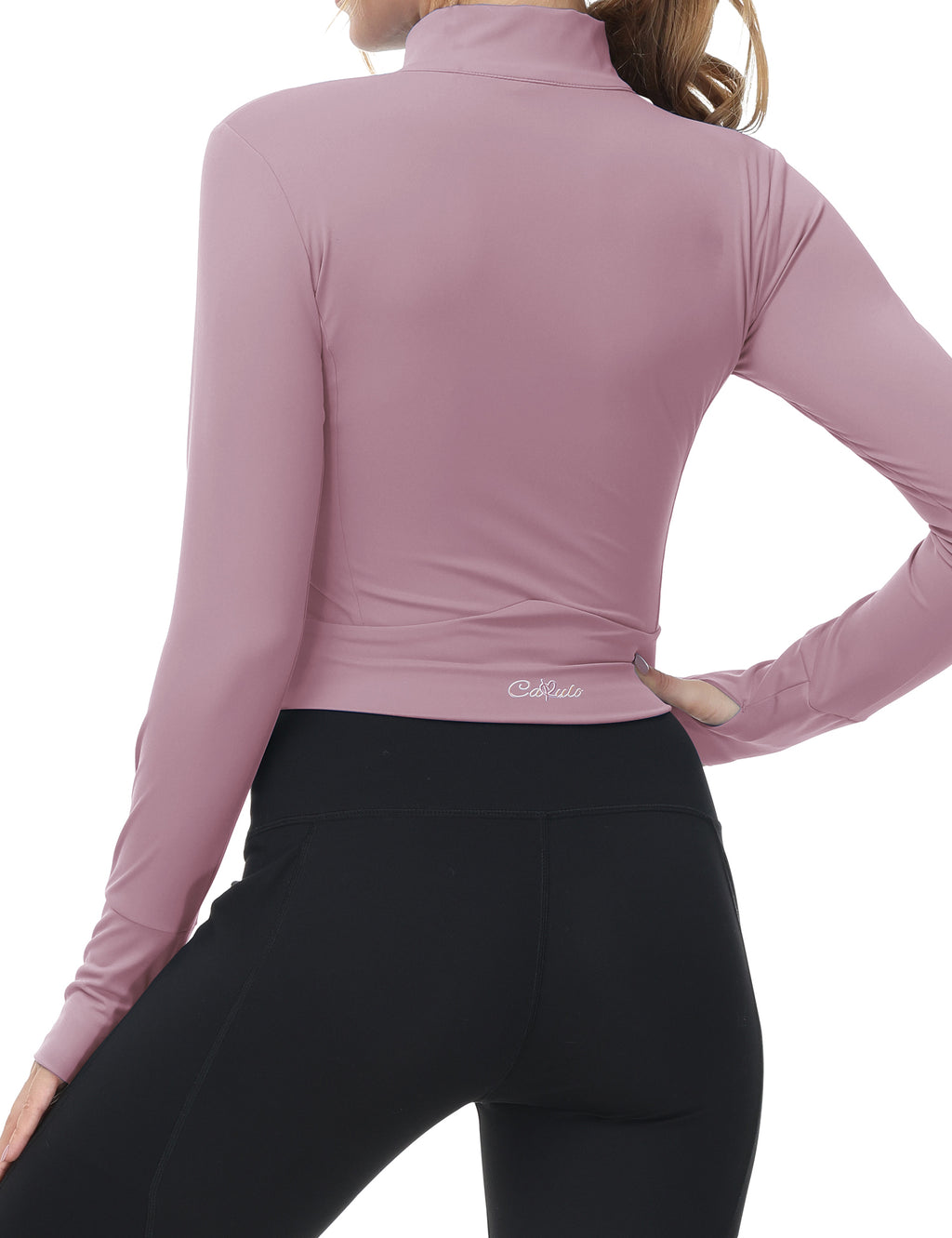 Cakulo Women's 2025 Cropped Zip - Up Workout Jackets. Slim Fit, Lightweight for Running