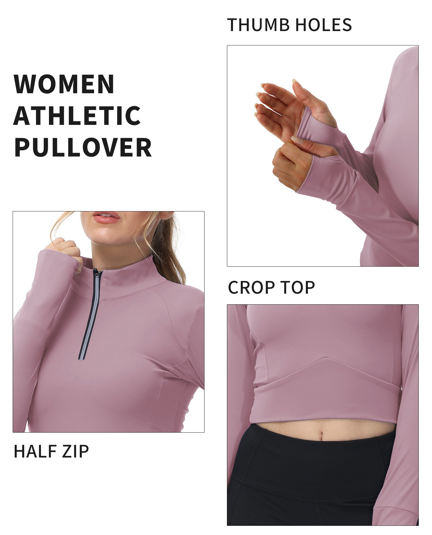 Cakulo Women's 2025 Cropped Zip - Up Workout Jackets. Slim Fit, Lightweight for Running