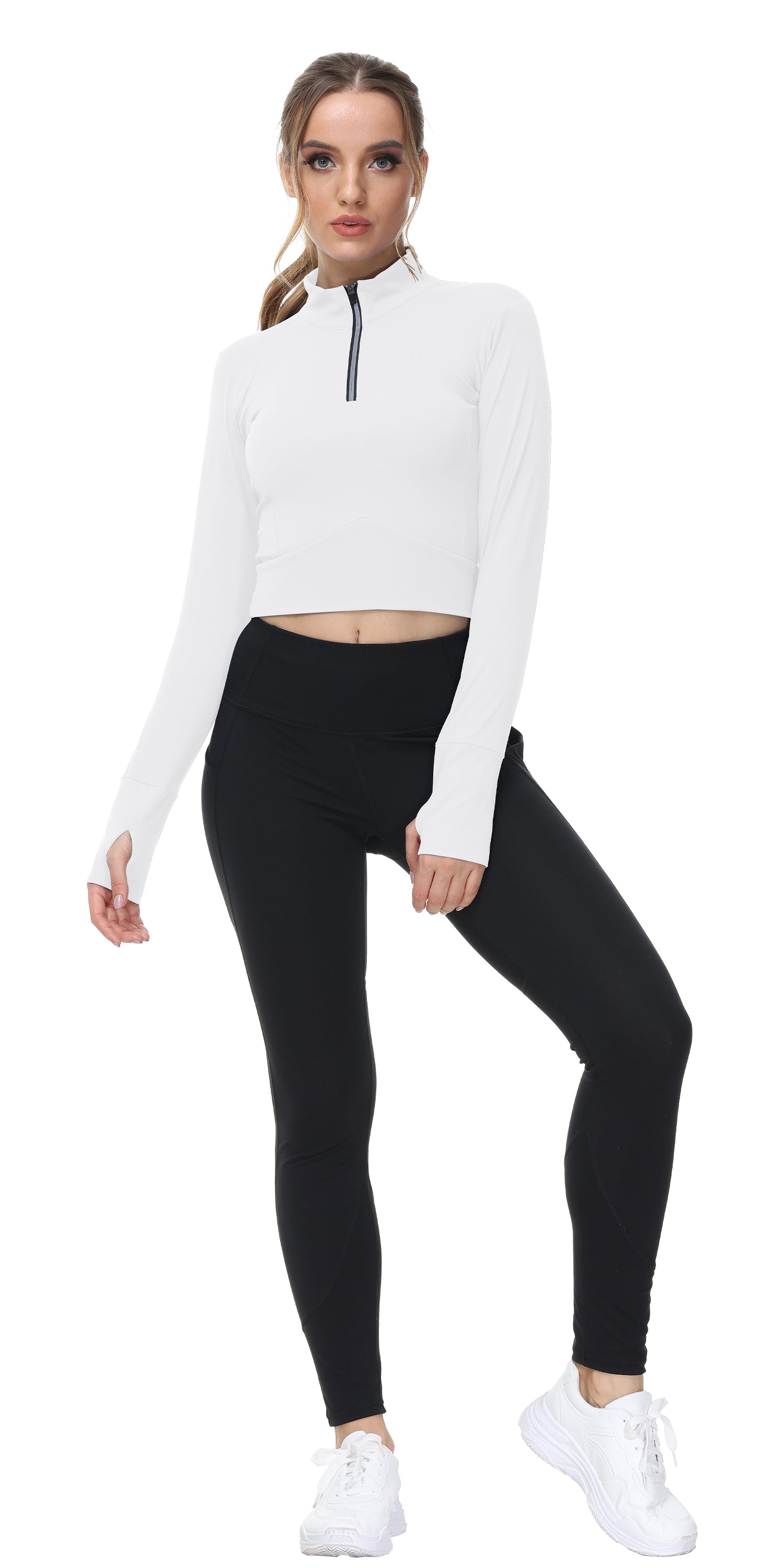 Cakulo Women's 2025 Cropped Zip - Up Workout Jackets. Slim Fit, Lightweight for Running