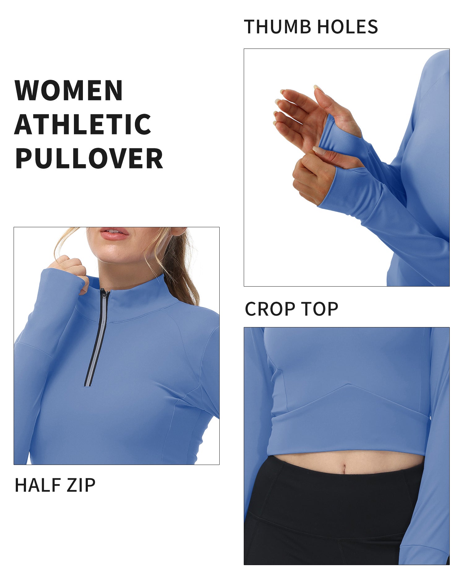Cakulo Women's 2025 Cropped Zip - Up Workout Jackets. Slim Fit, Lightweight for Running