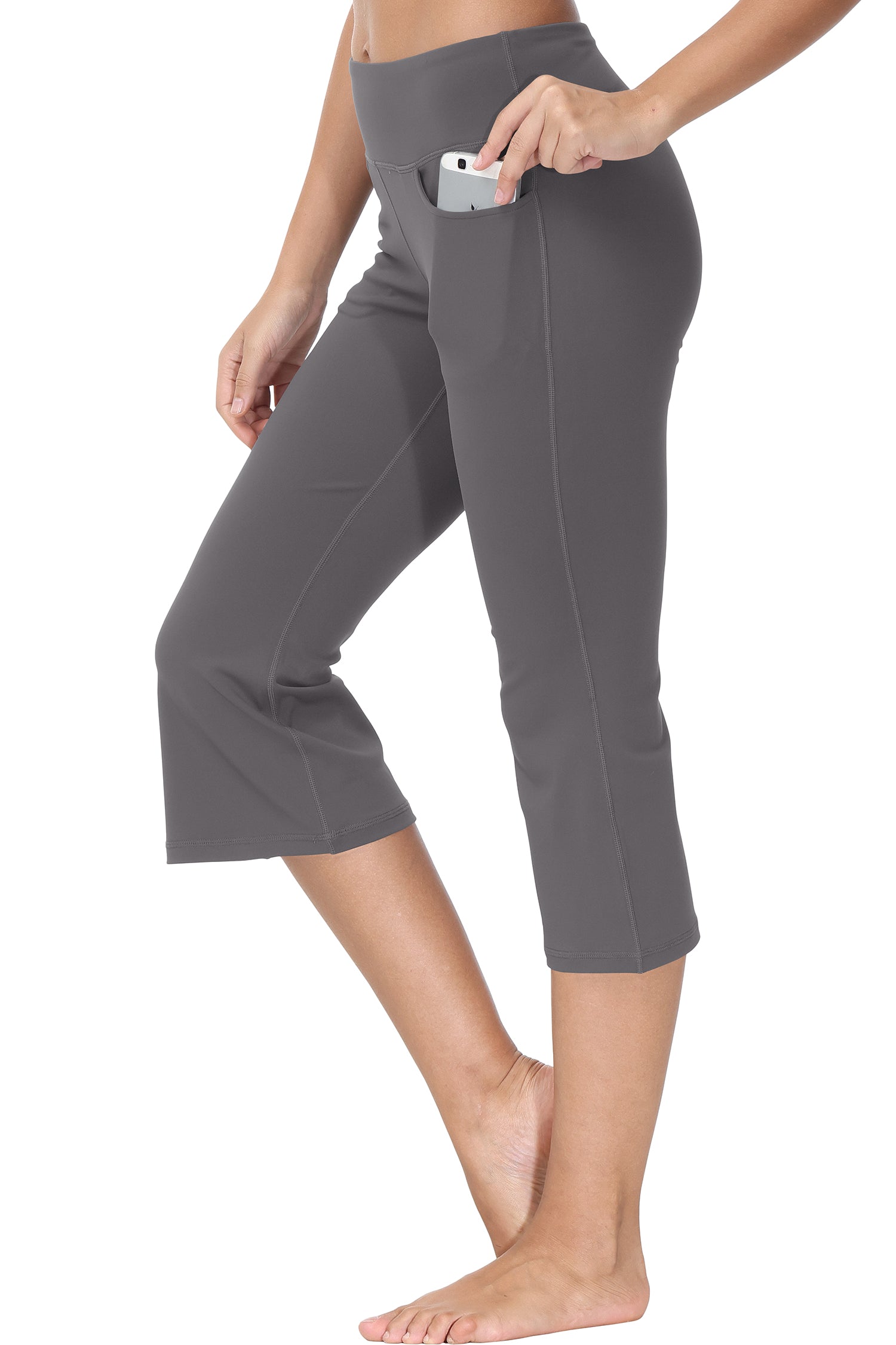Cakulo Women's Plus Size Yoga Flare Capris