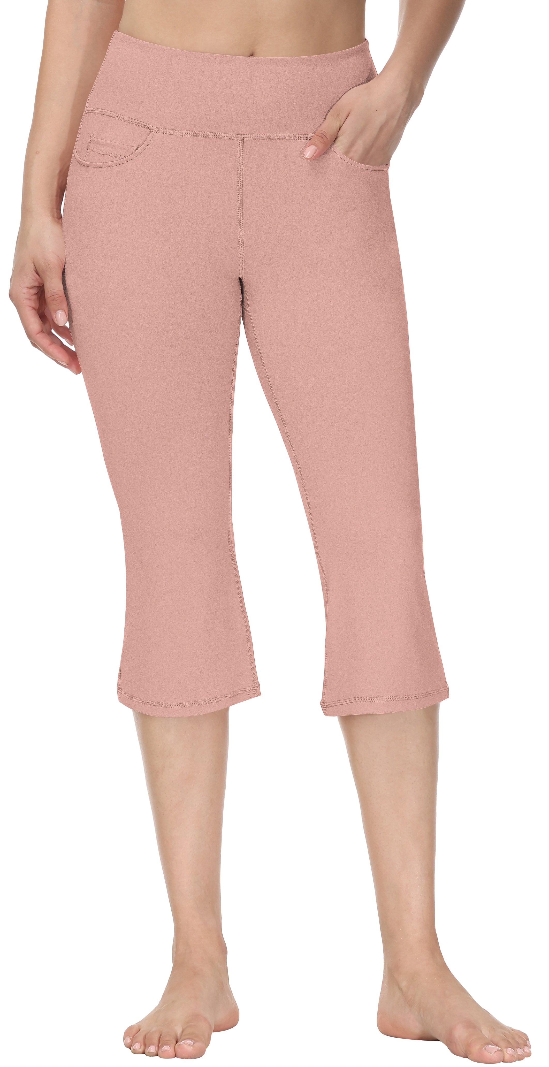 Cakulo Women's Plus Size Yoga Flare Capris