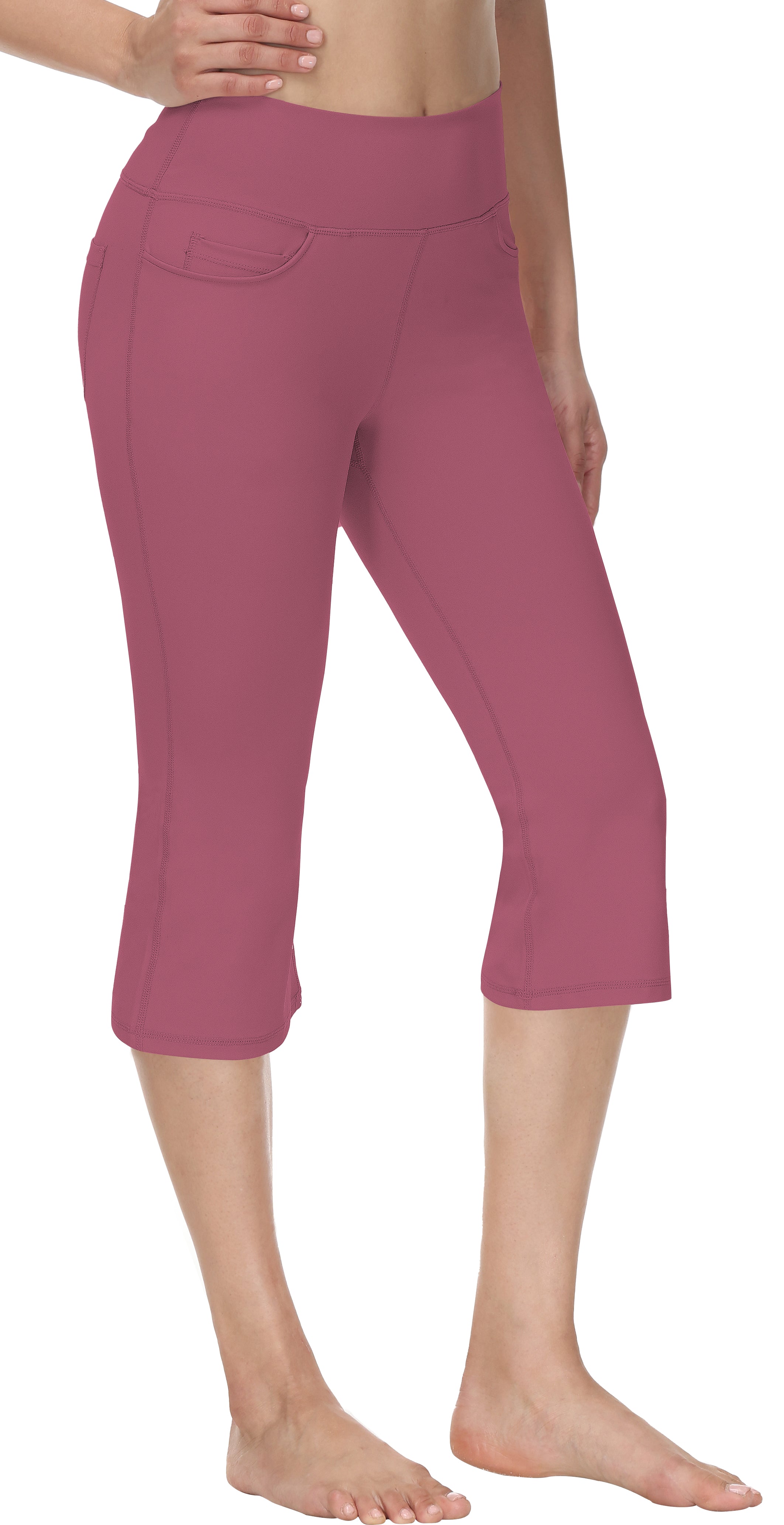 Cakulo Women's Plus Size Yoga Flare Capris