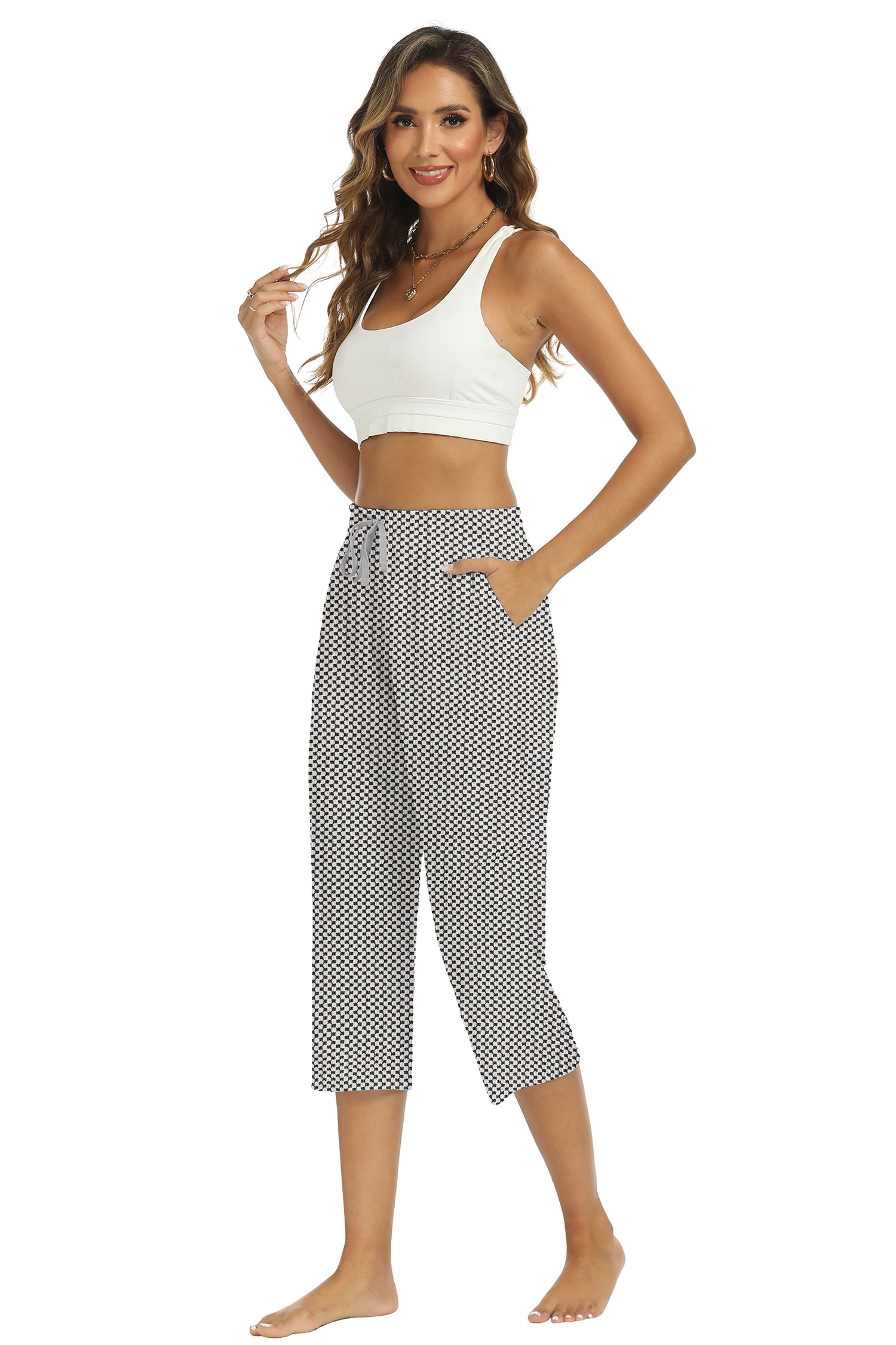 Cakulo Women's Cotton Capris