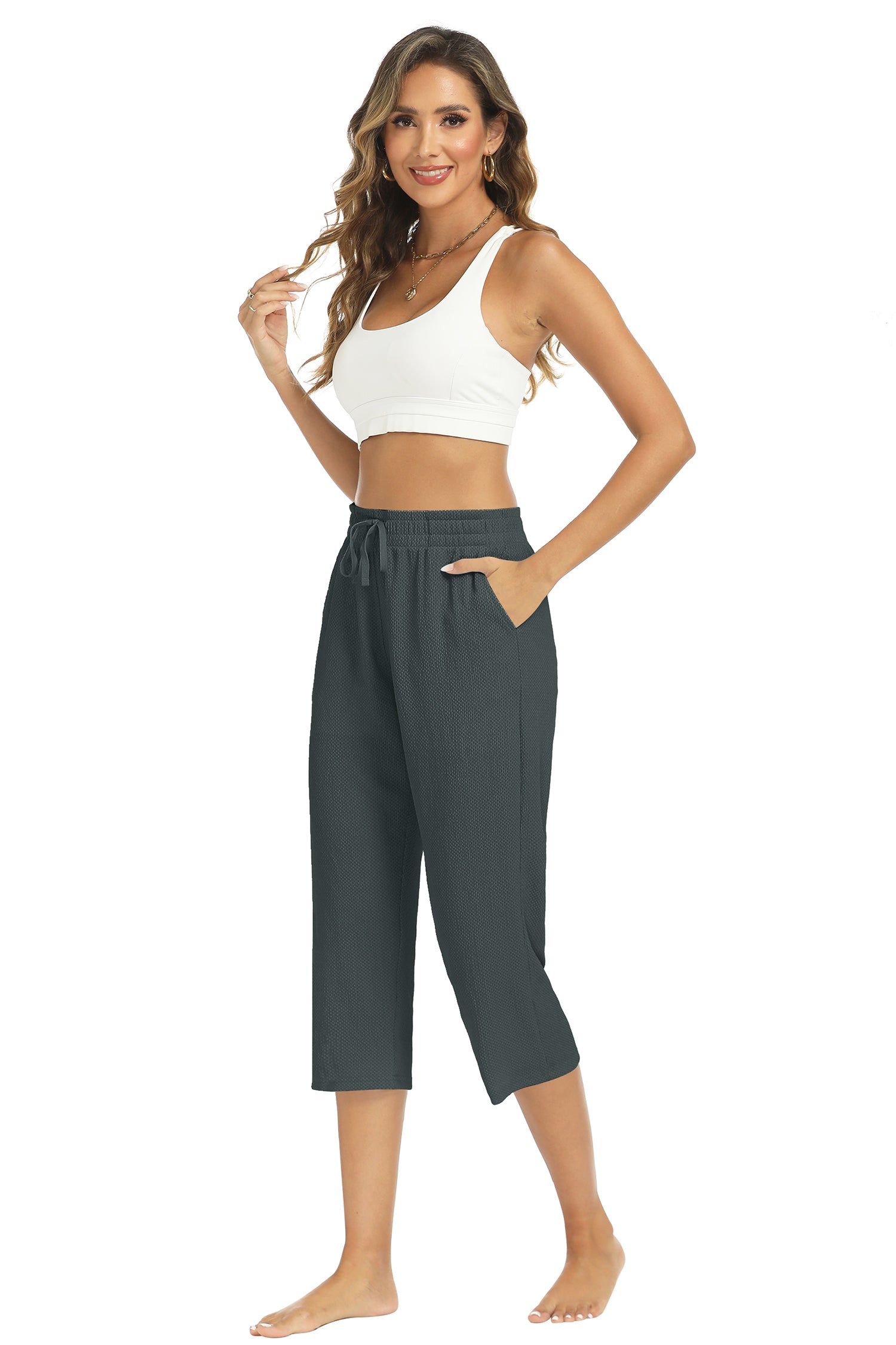 Cakulo Women's Cotton Capris