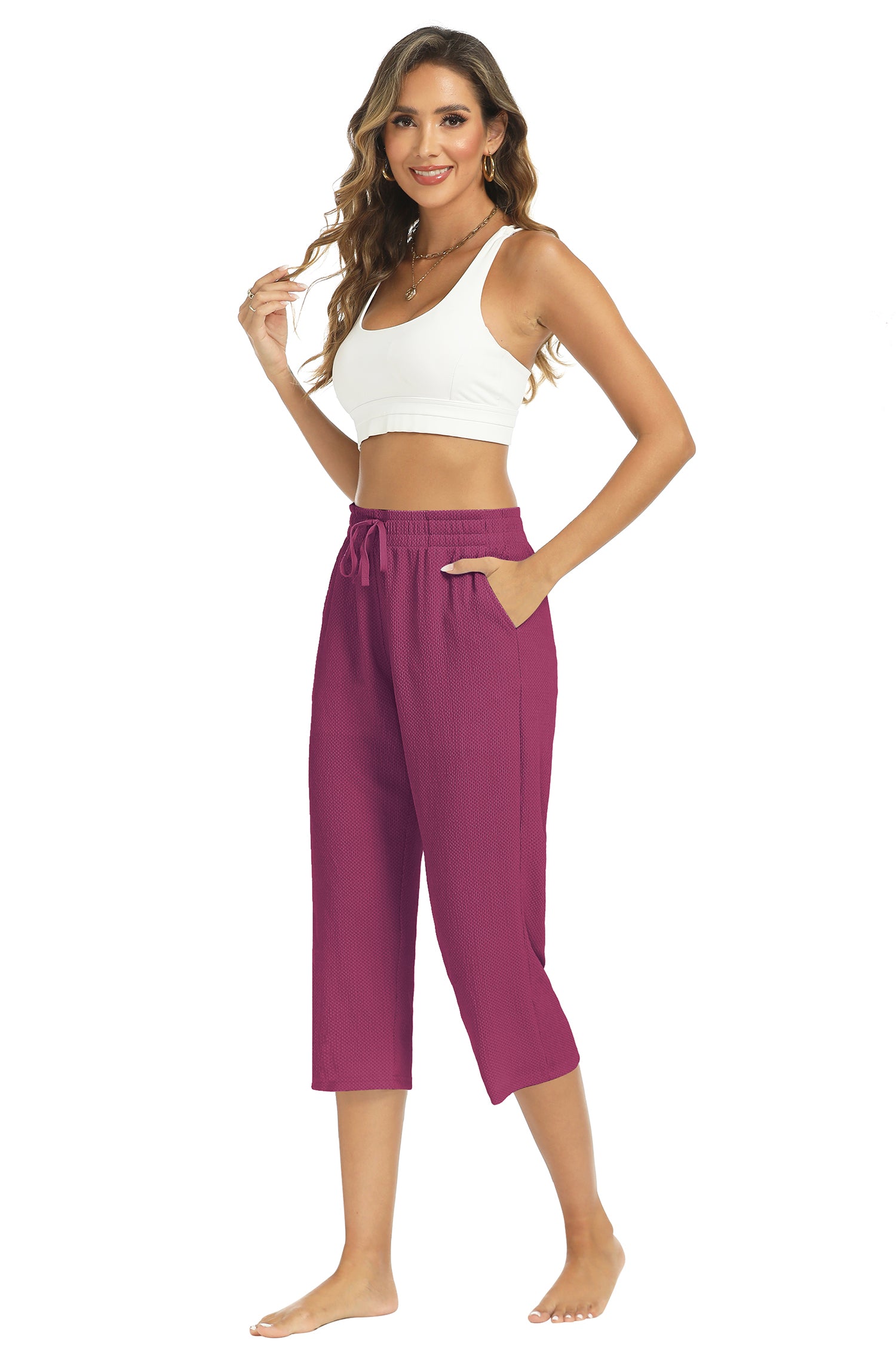 Cakulo Women's Cotton Capris