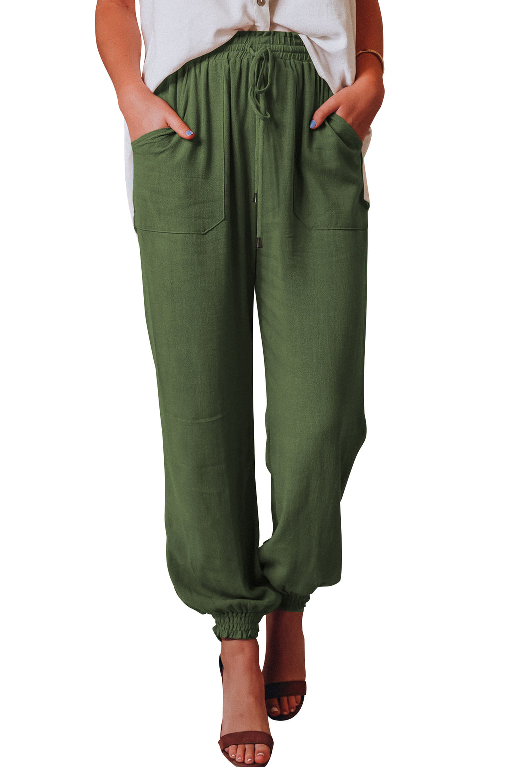 Cakulo Women's Casual Drawstring Joggers