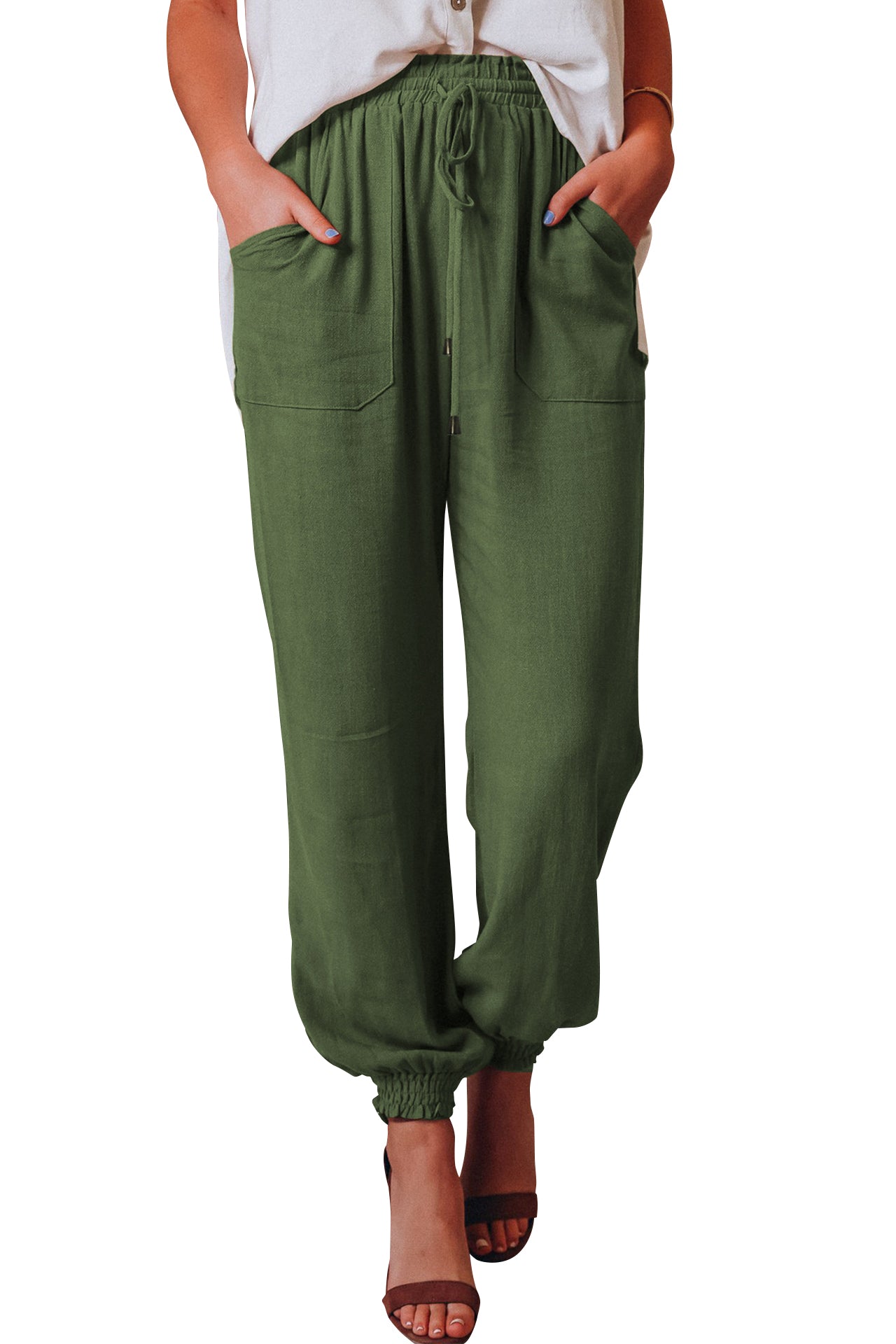 Cakulo Women's Casual Drawstring Joggers