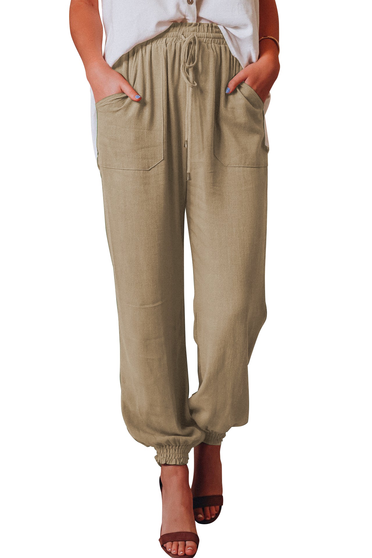 Cakulo Women's Casual Drawstring Joggers