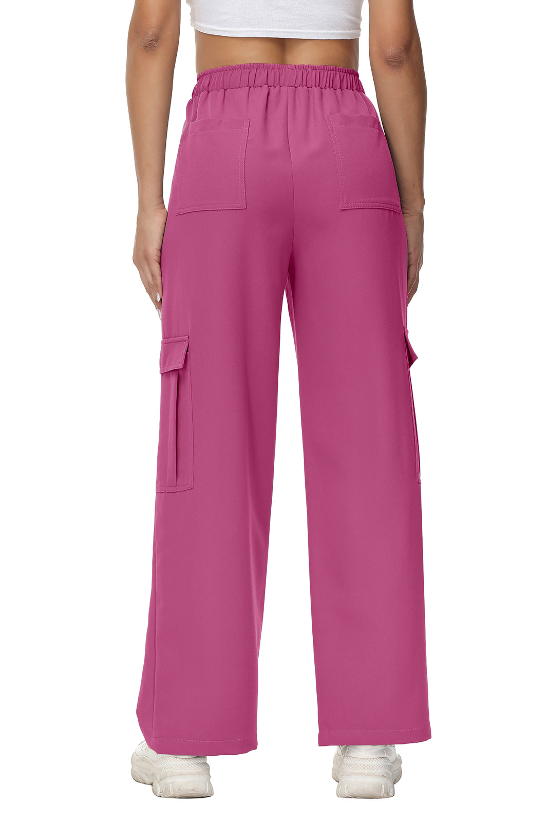 Cakulo Women's Wide Straight Leg Pants with 6 Pockets
