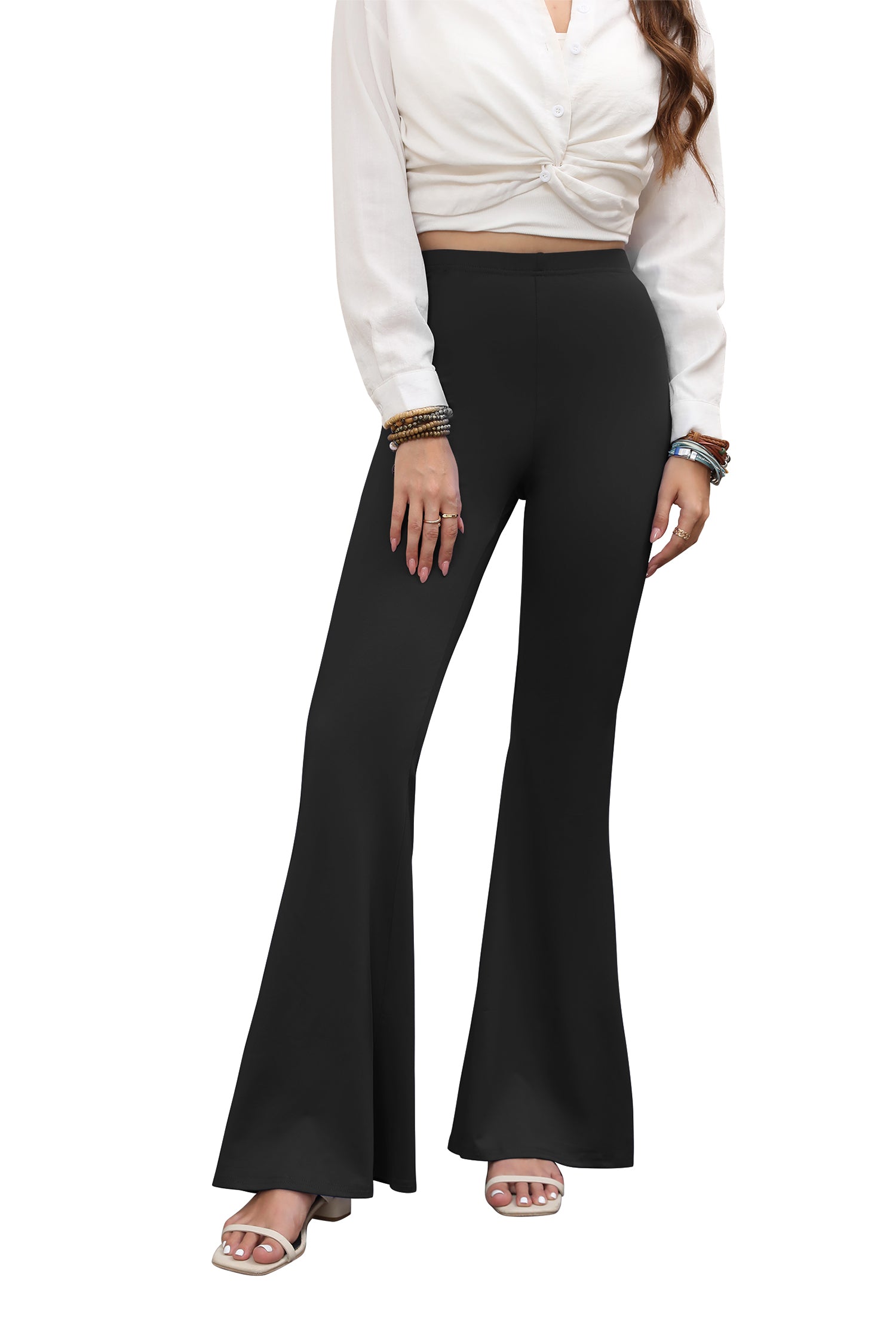 Cakulo Women's High Waist Flare Leggings