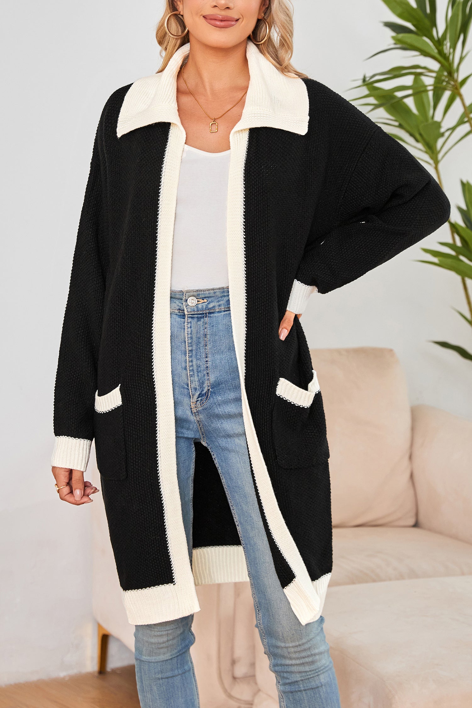 Cakulo Women's Oversized Knit Cardigan