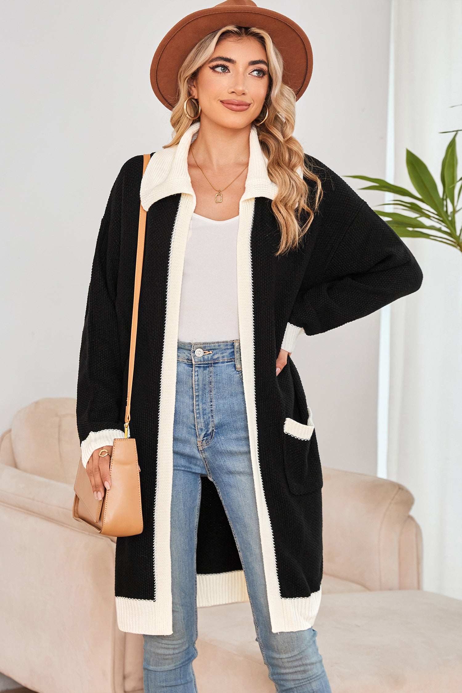 Cakulo Women's Oversized Knit Cardigan
