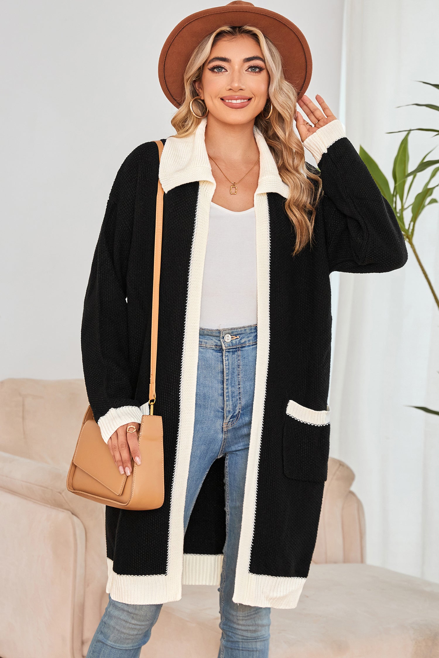 Cakulo Women's Oversized Knit Cardigan
