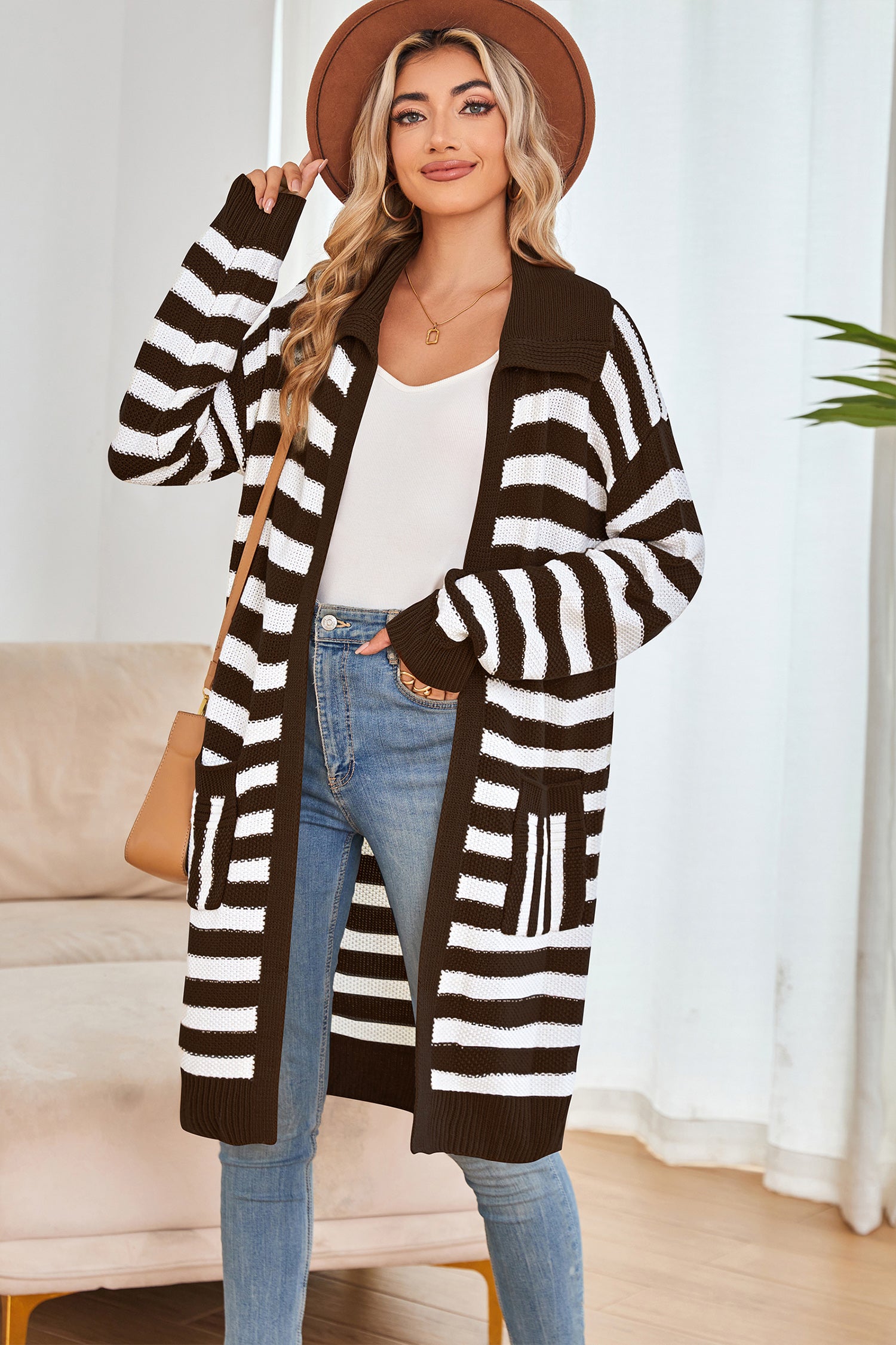 Cakulo Women's Oversized Knit Cardigan
