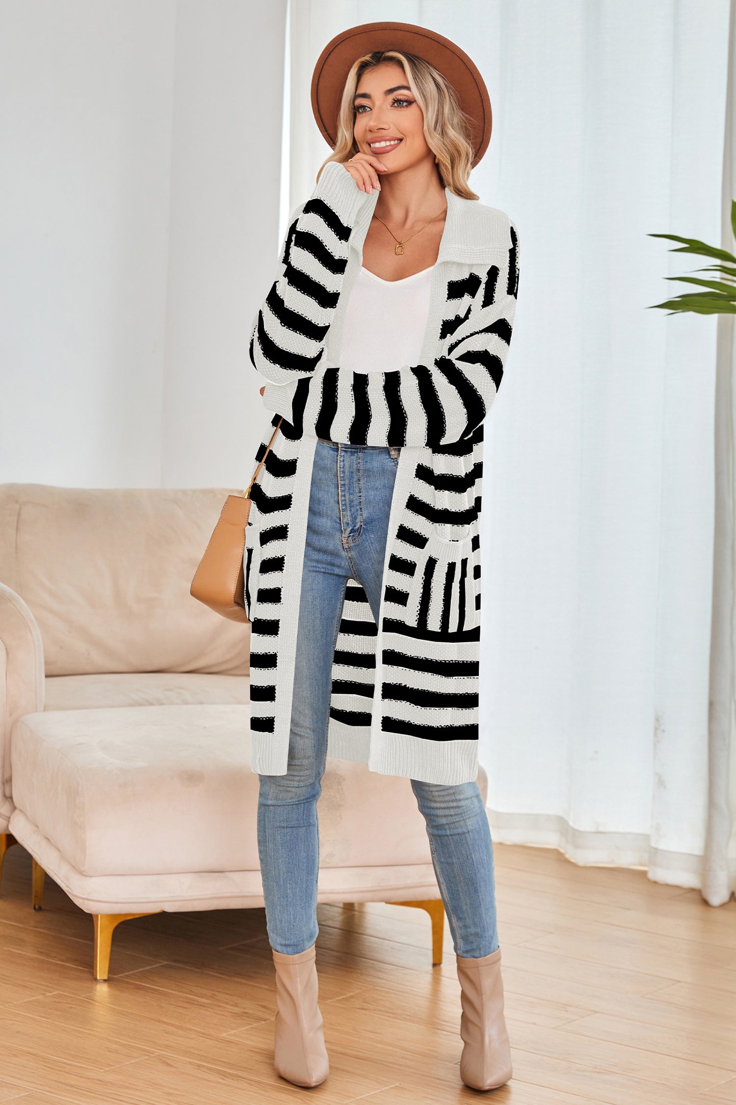 Cakulo Women's Oversized Knit Cardigan