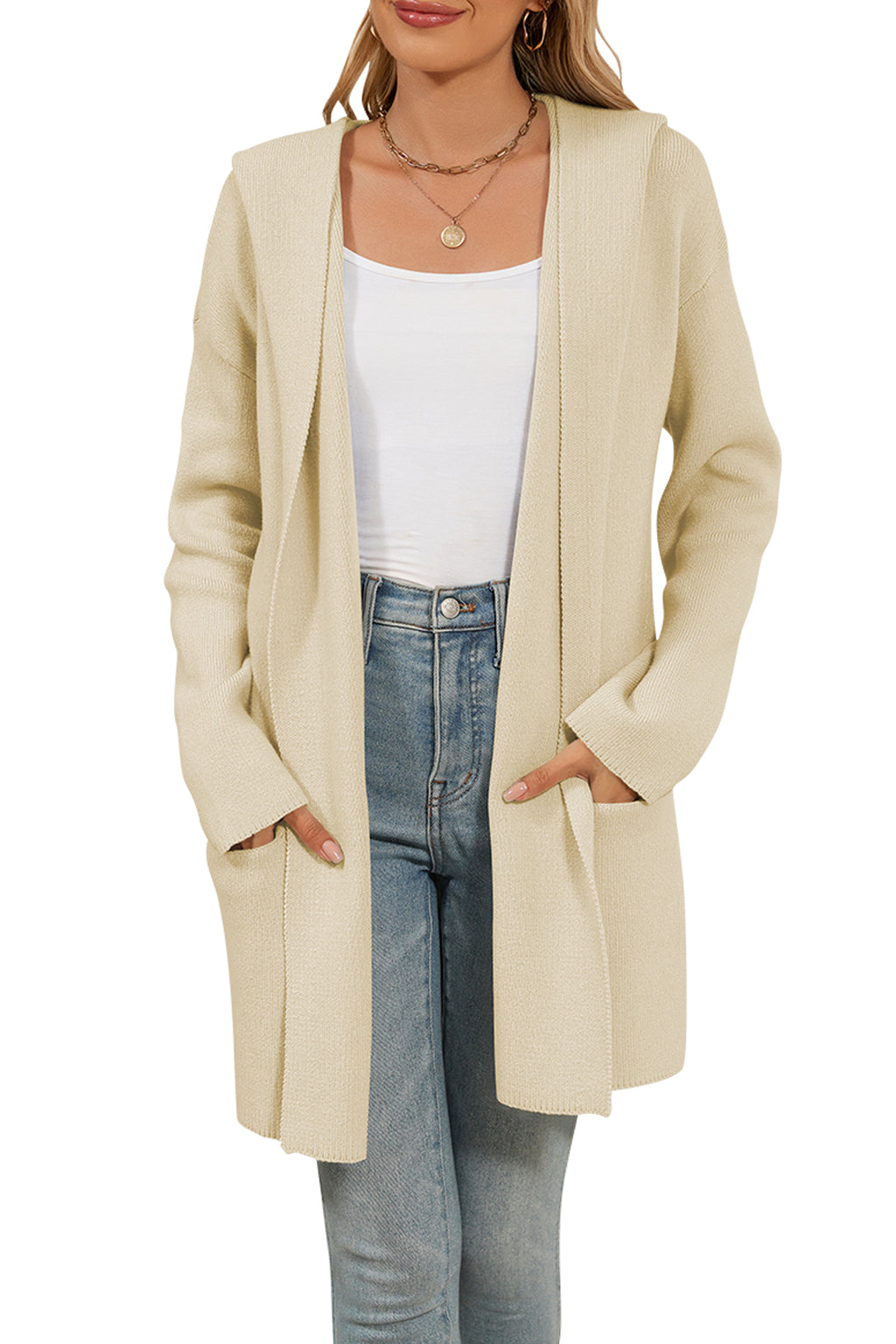 Cakulo Women's Oversized Hooded Cardigan Sweater