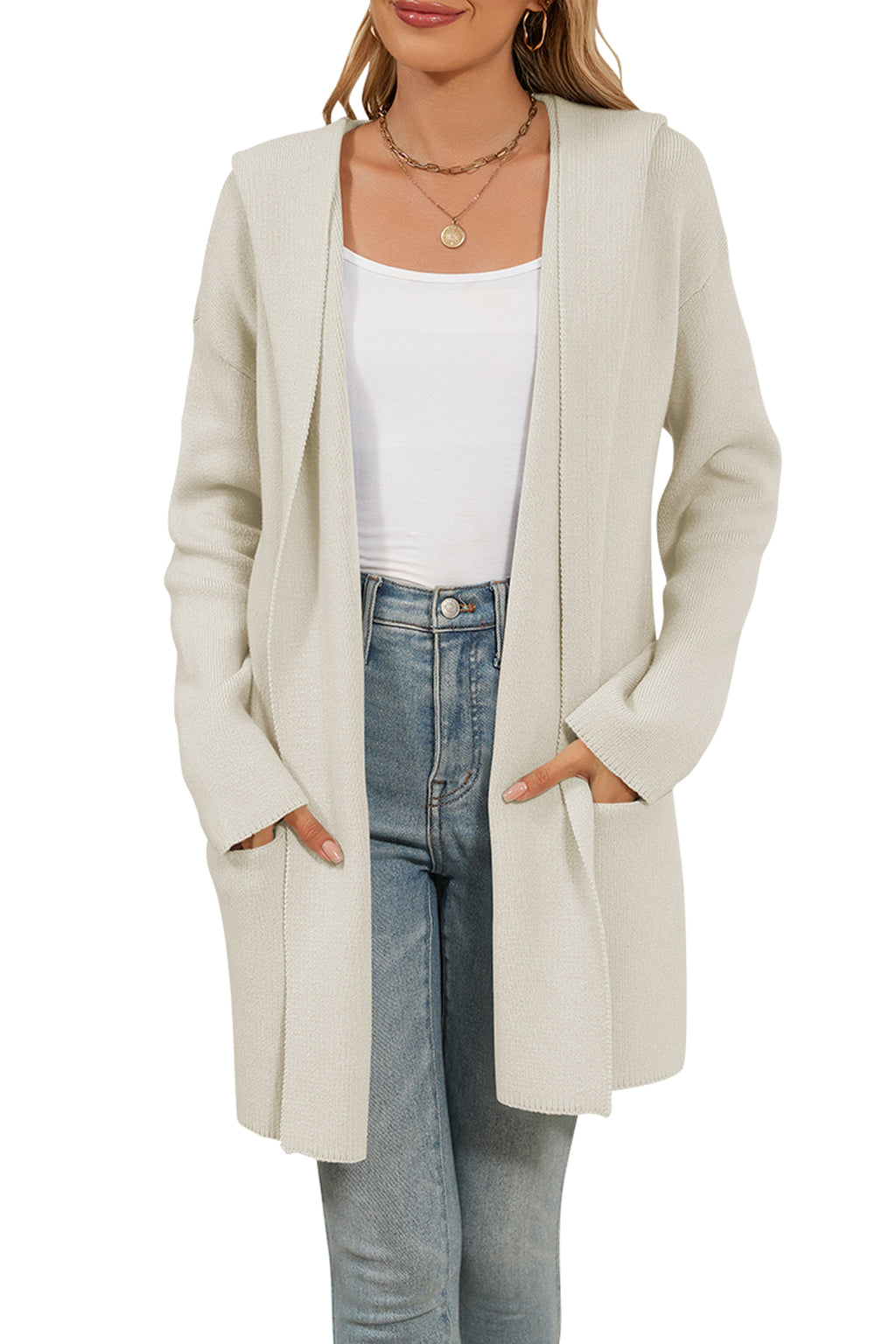 Cakulo Women's Oversized Hooded Cardigan Sweater