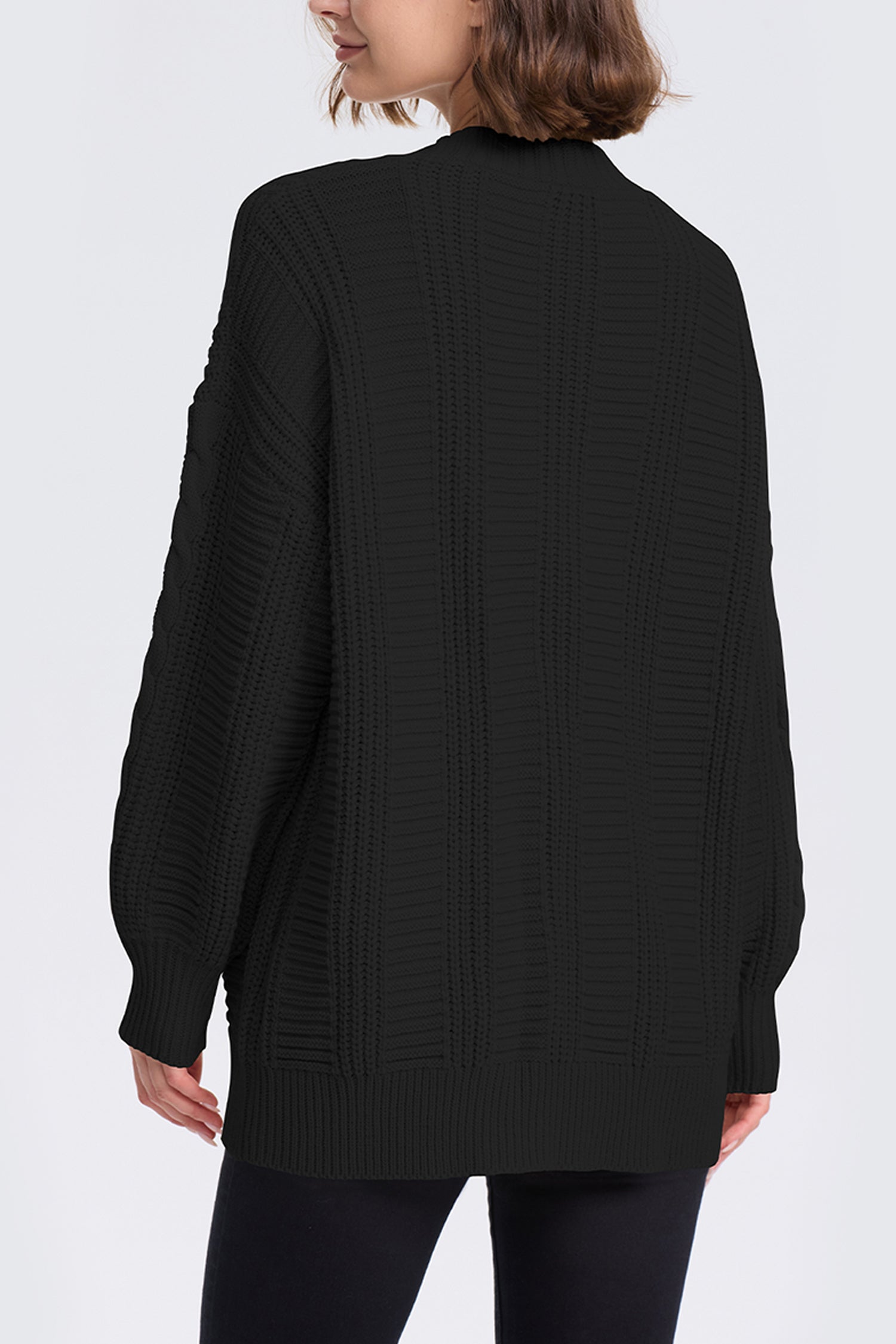 Cakulo Women's Chunky Cable Knit Cardigan
