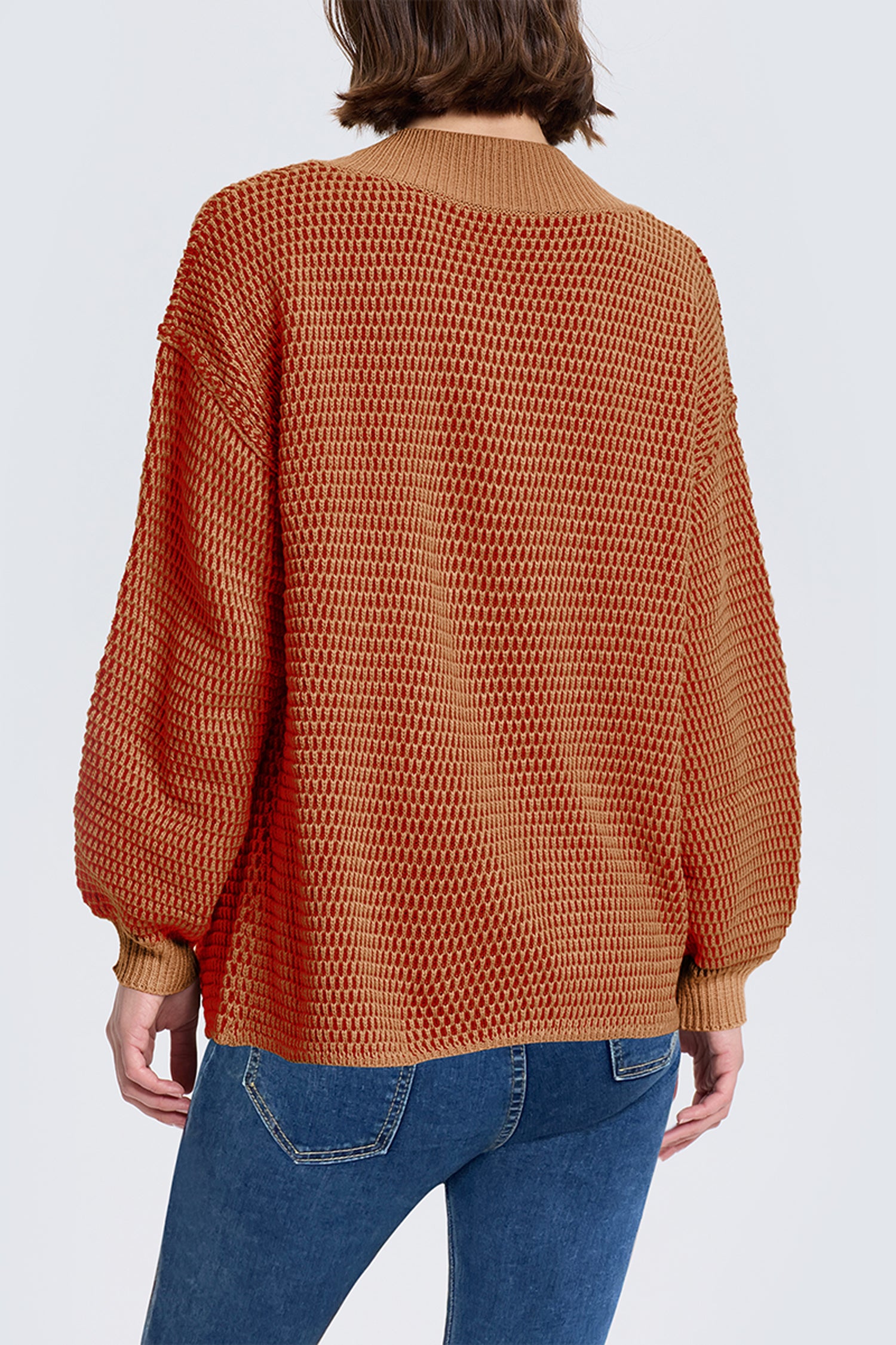 Cakulo Women's Oversized V-Neck Fall Sweater