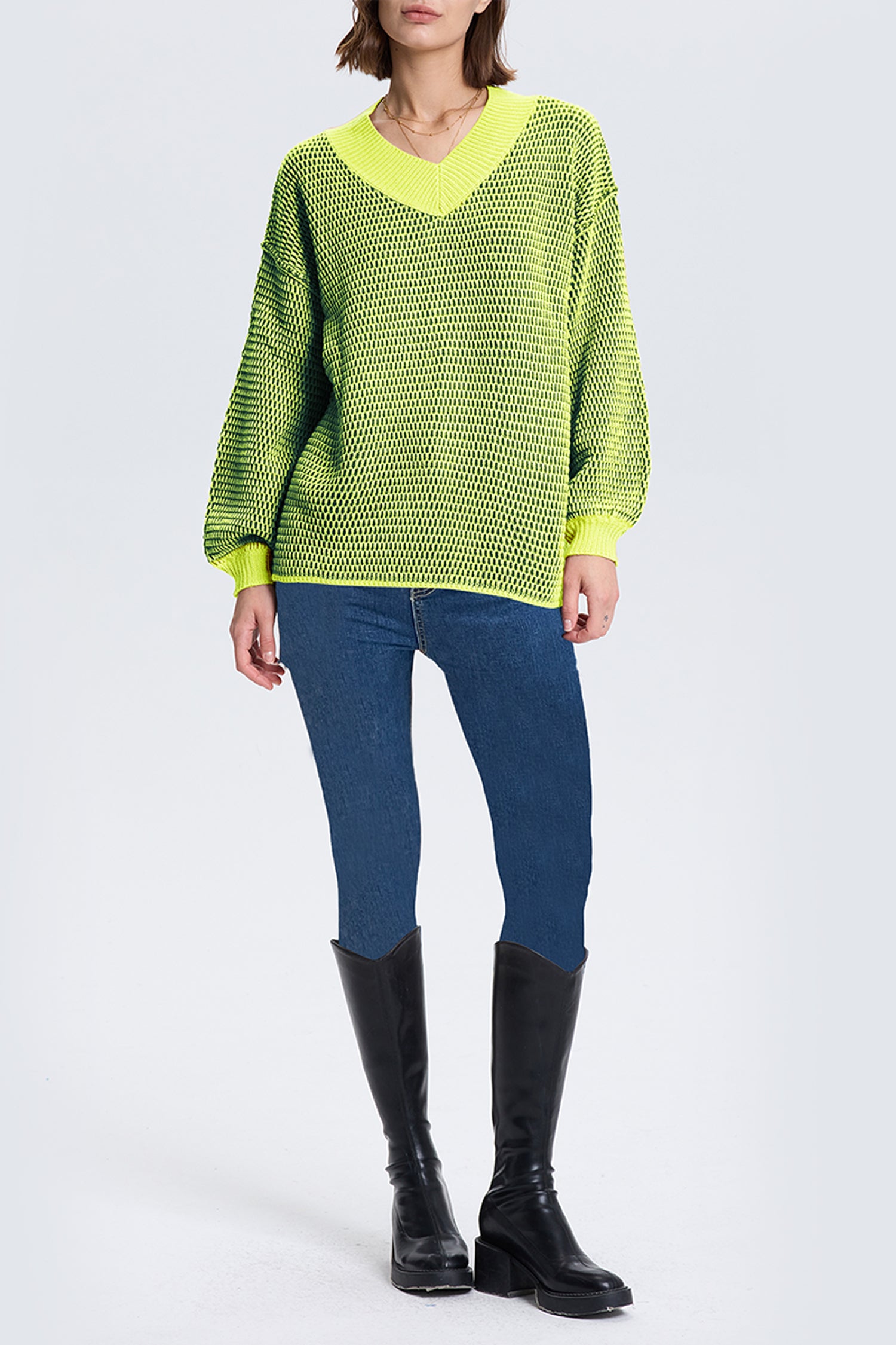 Cakulo Women's Oversized V-Neck Fall Sweater