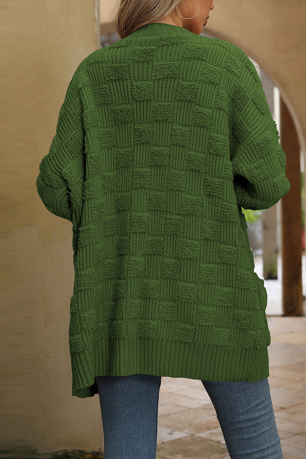 Cakulo Women's Oversized Checkered Cardigan