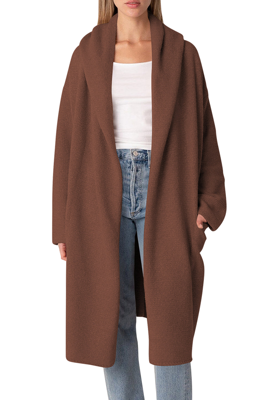 Cakulo Trendy Women's Oversized Hooded Fall Cardigan Sweater