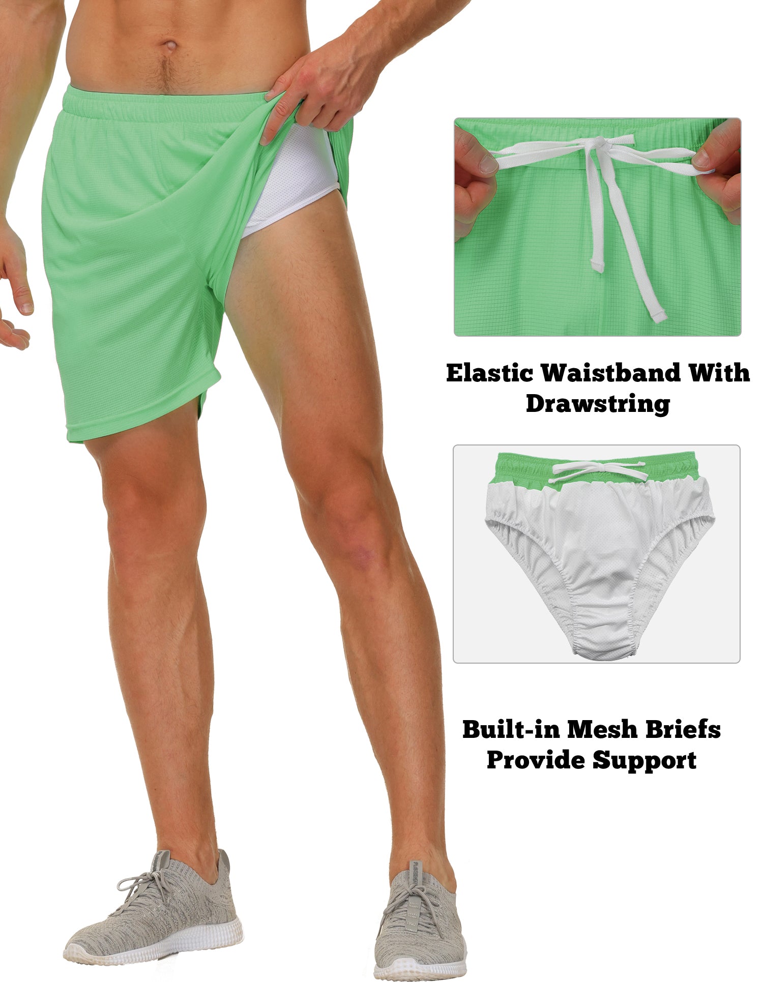 Cakulo Men's 8'' Workout Shorts with Pockets