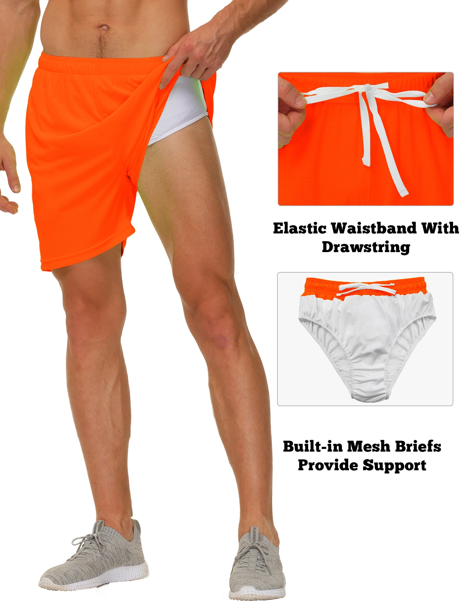 Cakulo Men's 8'' Workout Shorts with Pockets