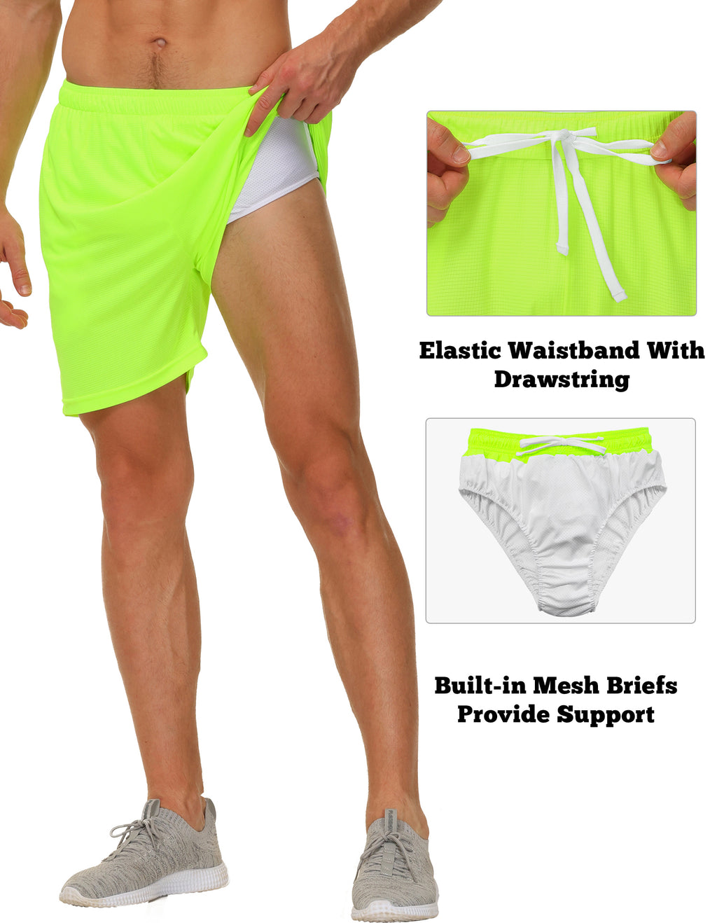 Cakulo Men's 8'' Workout Shorts with Pockets