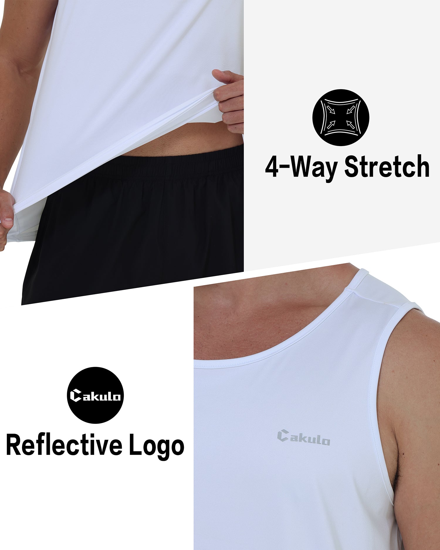 Cakulo Men's Neon Muscle Tank Big & Tall Essentials