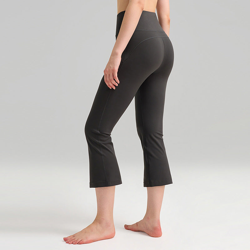 Cakulo Women's Plus Size Yoga Flare Capris