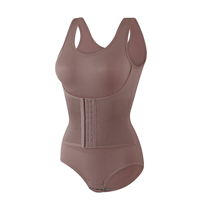 Cakulo Women's One-Piece Shapewear Double-Layer Abdomen Control