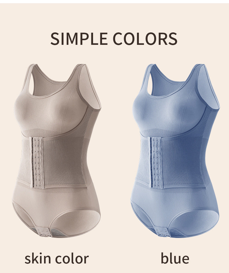 Cakulo Women's One-Piece Shapewear Double-Layer Abdomen Control