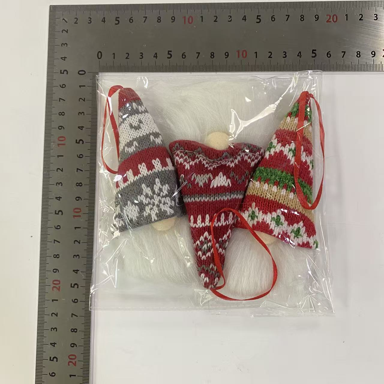 3-Piece Mingguan Christmas Nordic Style Knitted Gnome Pendant Set Christmas Decorations Gnome Figurine Ornaments