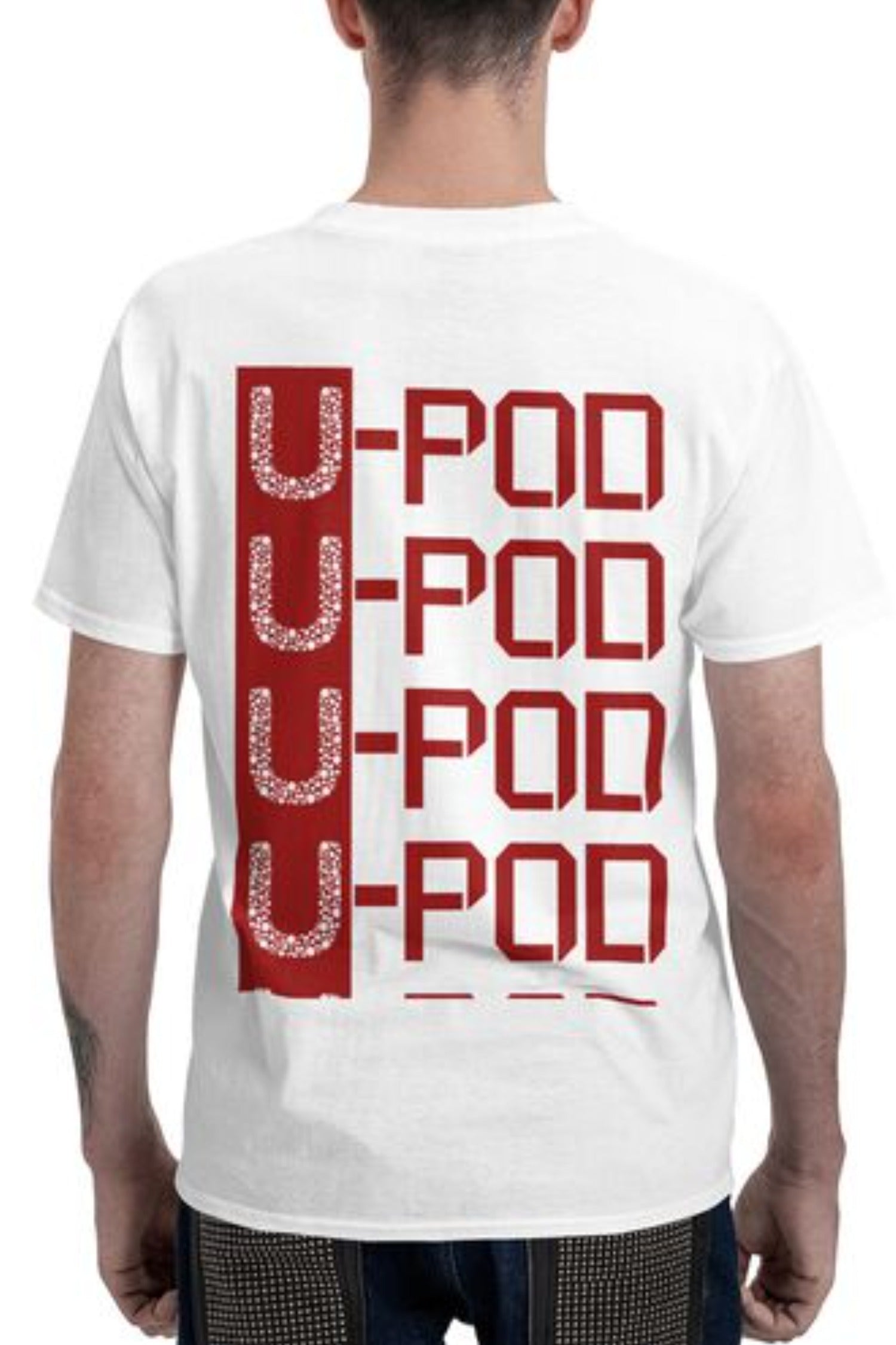 Men's Round Neck Short-Sleeve T-Shirt (Back area print)