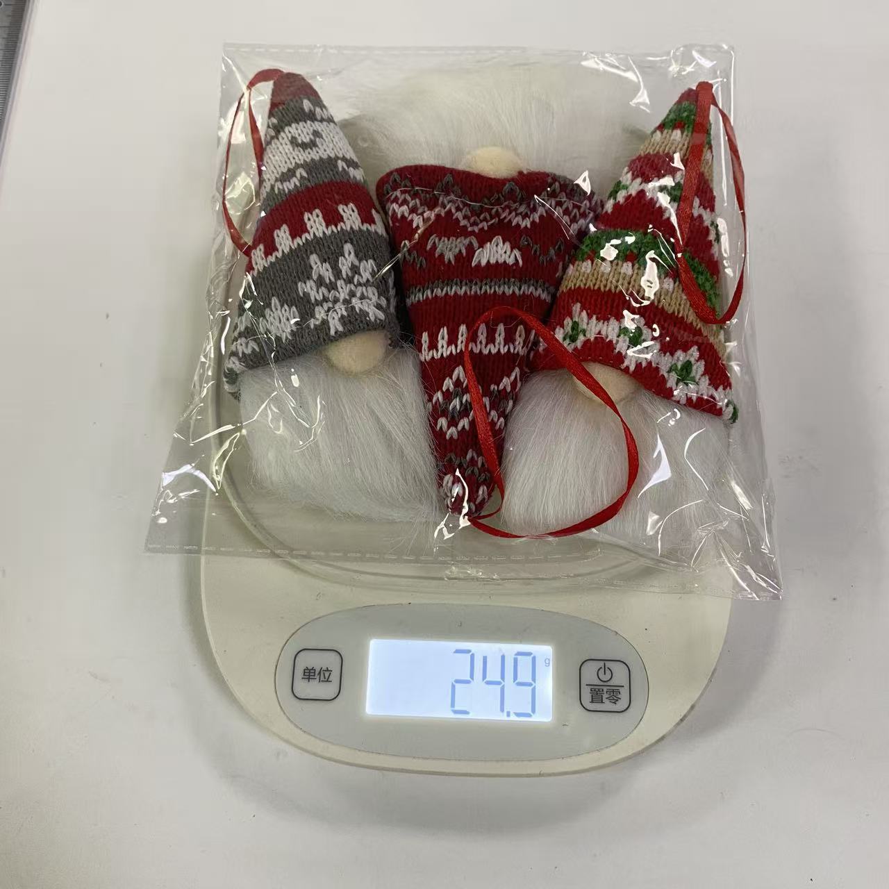 3-Piece Mingguan Christmas Nordic Style Knitted Gnome Pendant Set Christmas Decorations Gnome Figurine Ornaments