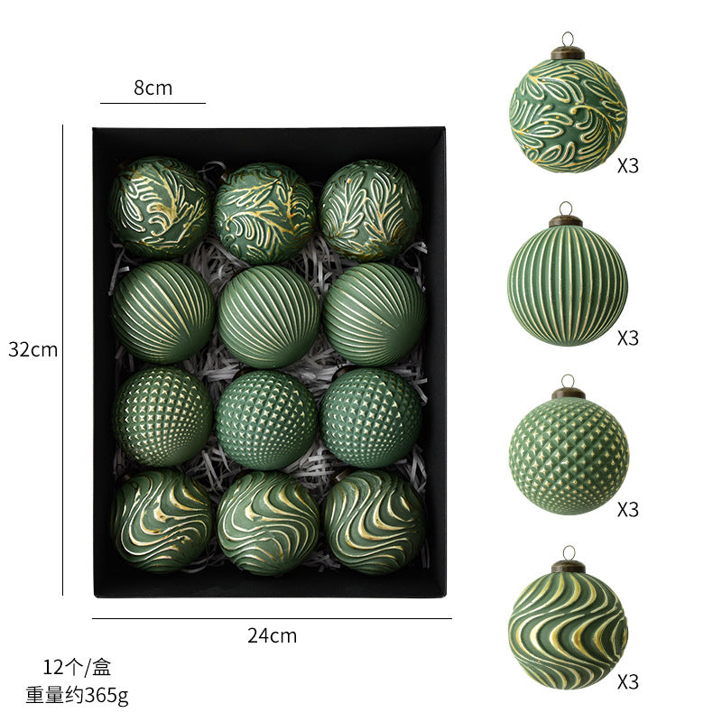 Christmas Decorations Retro Christmas Balls Christmas Ornaments Christmas Tree Decoration Balls Hanging Ornaments Scene Arrangement