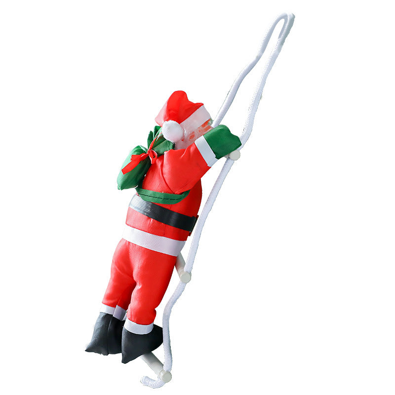 Santa Claus Climbing Ladder Desktop Creative Ornament Christmas Decoration Scene Setup Hanging Christmas Tree Decoration