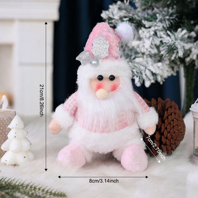 Christmas Decoration Supplies Pendant Striped Knitted Hat Rudolph Hanging Leg Doll Gnome Party Ornament