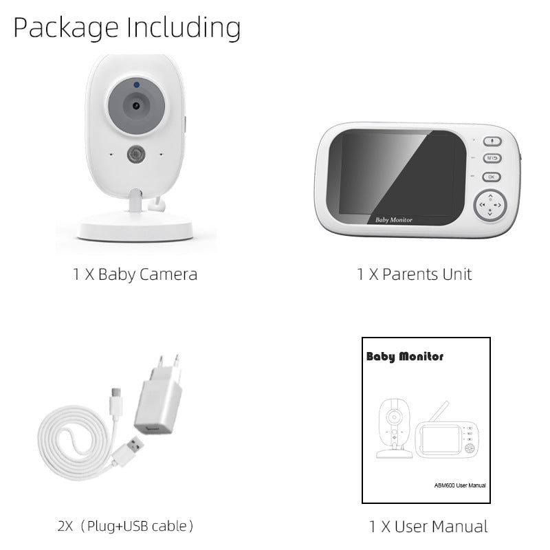 3.5inch Baby Monitor Caregiver Baby Monitor 603 Upgraded Model with Camera