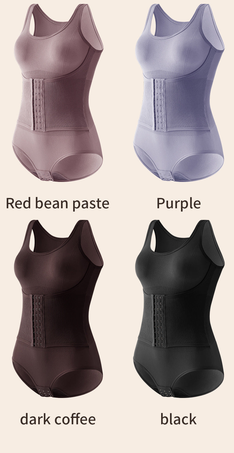 Cakulo Women's One-Piece Shapewear Double-Layer Abdomen Control