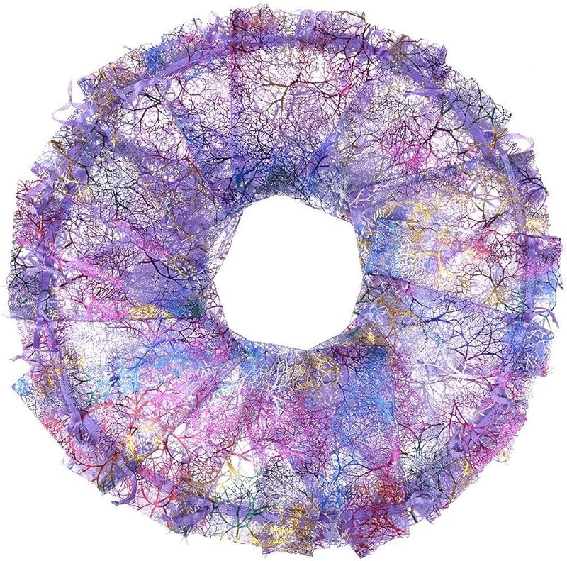Cakulo 4x6 Organza Bags Mixed Coralline JewelryCandy Mesh Drawstring for Weddings