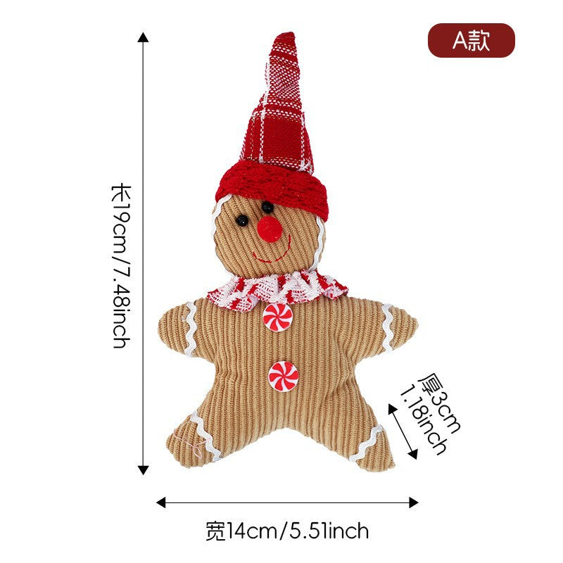 Christmas Decoration Supplies Pendant Striped Knitted Hat Rudolph Hanging Leg Doll Gnome Party Ornament