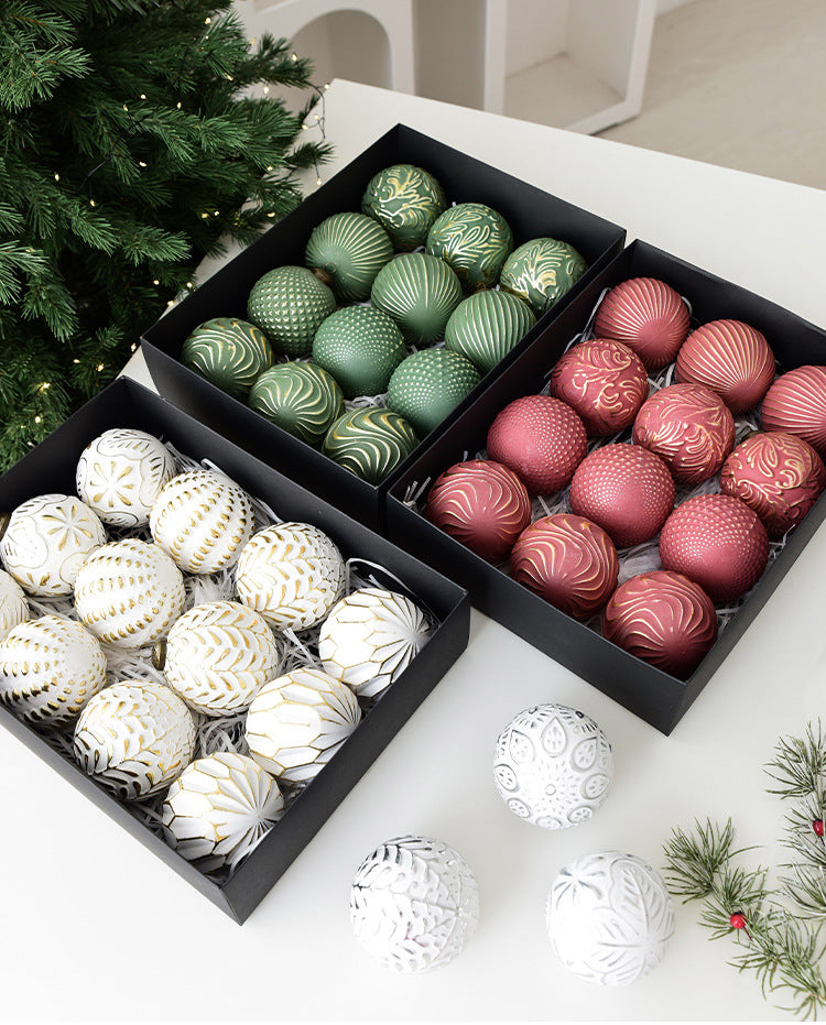 Christmas Decorations Retro Christmas Balls Christmas Ornaments Christmas Tree Decoration Balls Hanging Ornaments Scene Arrangement