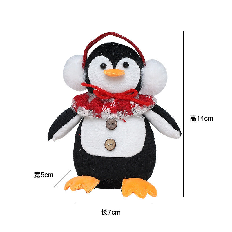 Christmas Decoration Supplies Pendant Striped Knitted Hat Rudolph Hanging Leg Doll Gnome Party Ornament