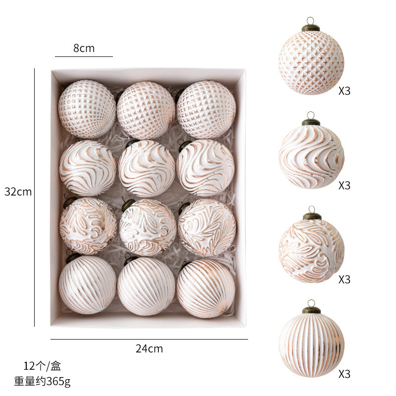 Christmas Decorations Retro Christmas Balls Christmas Ornaments Christmas Tree Decoration Balls Hanging Ornaments Scene Arrangement