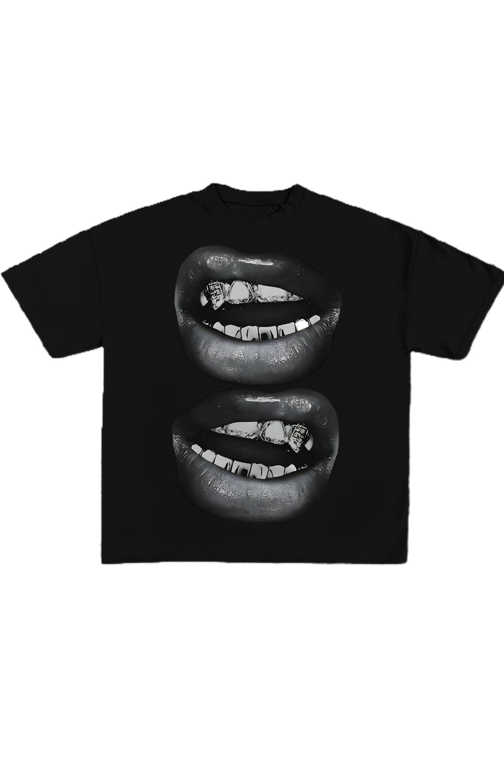 Cakulo Men's Yellow Lips Print T-Shirt - Lightweight Summer Tee