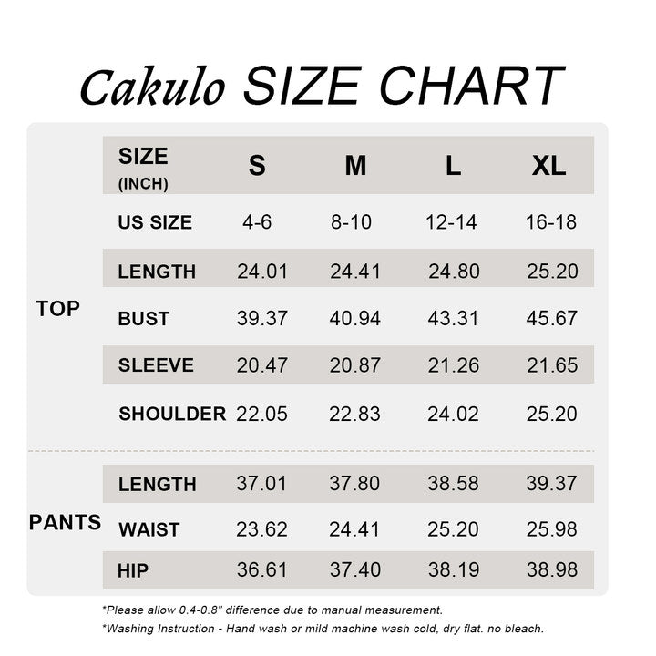 Cakulo Women's Loungewear Sweatsuit Set