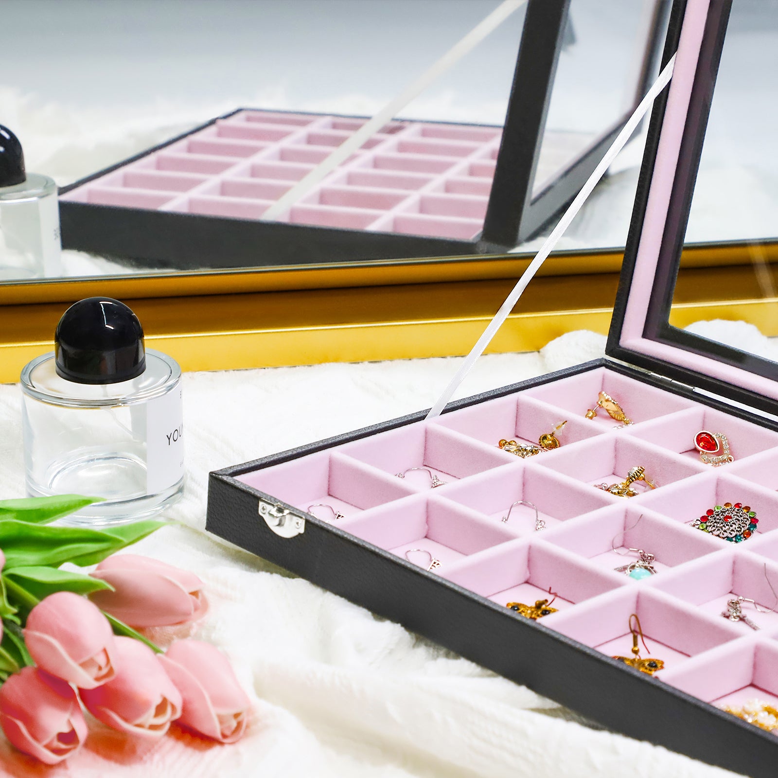 Cakulo Jewelry Organizer Earring Holder Organizer